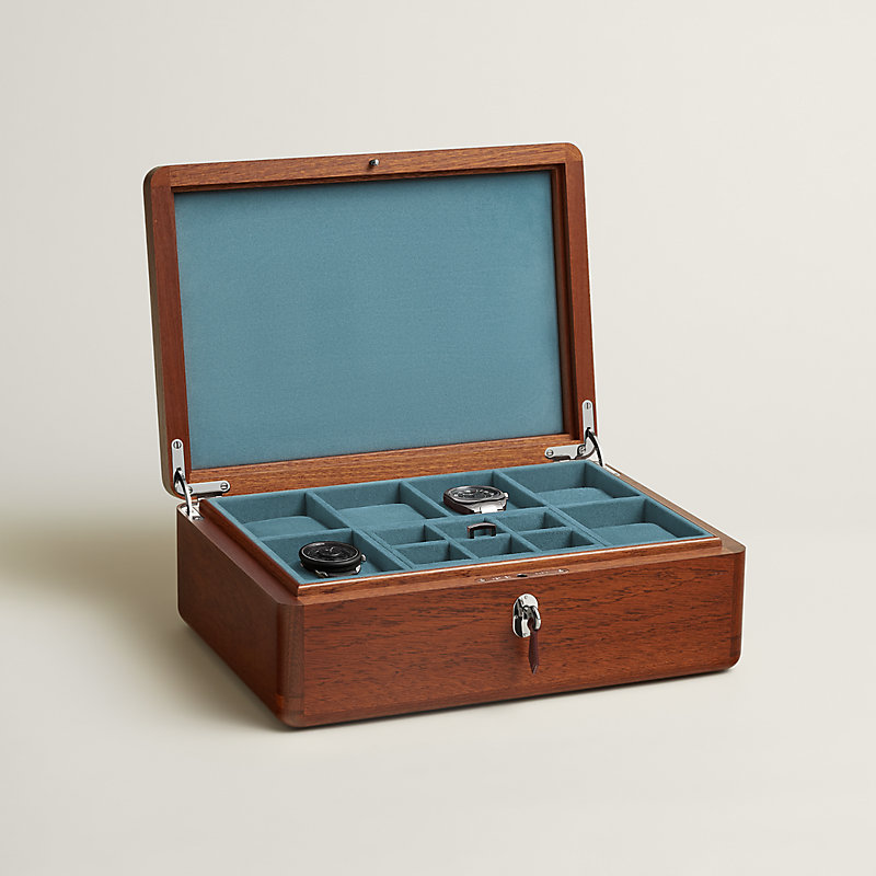 Casaque Step Pyramid watch and cufflink box | Hermès USA